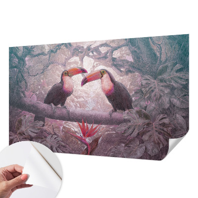 Fotobehang kinderkamer met een exotisch dierenstel