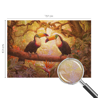 Fotobehang voor kinderkamer met kleurrijke toekans