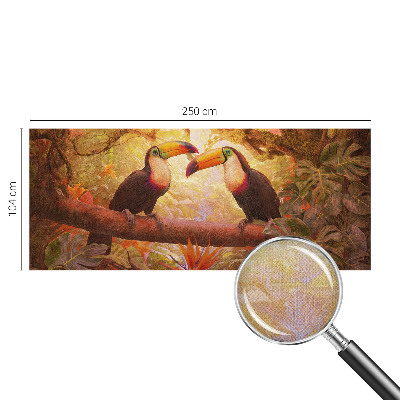 Fotobehang voor kinderkamer met kleurrijke toekans