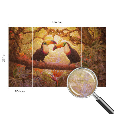 Fotobehang voor kinderkamer Kleurrijke toekans