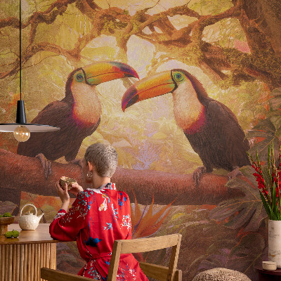 Fotobehang voor kinderkamer Kleurrijke toekans
