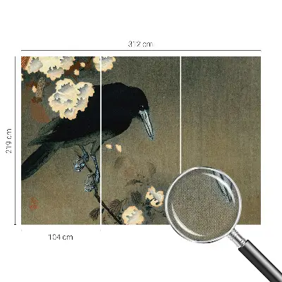 Fotobehang babykamer met een exotische natuurmotief