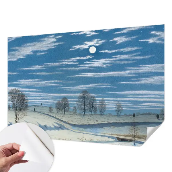 Zelfklevend fotobehang met een winterlandschap