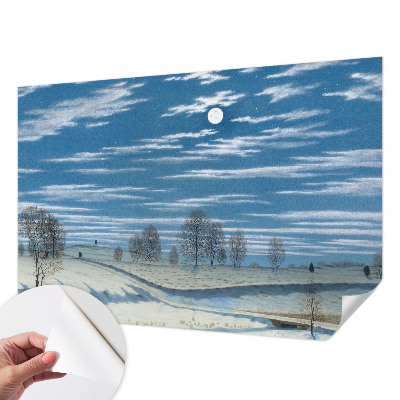 Zelfklevend fotobehang met een winterlandschap