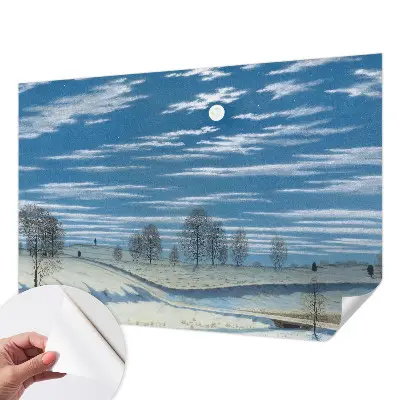 Zelfklevend fotobehang met een winterlandschap