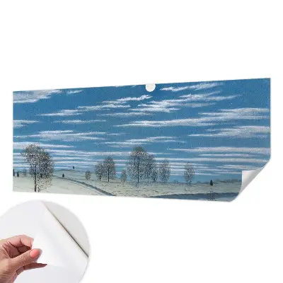 Zelfklevend fotobehang met een winterlandschap