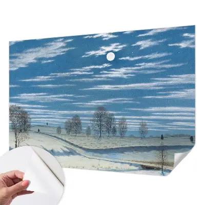 Zelfklevend fotobehang met een winterlandschap