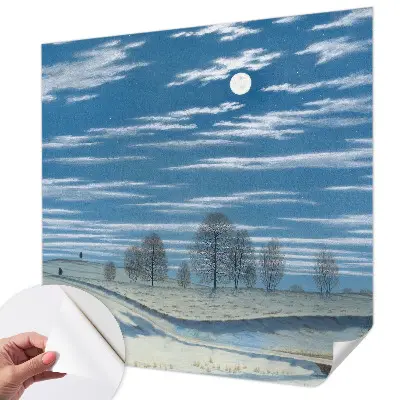 Zelfklevend fotobehang met een winterlandschap