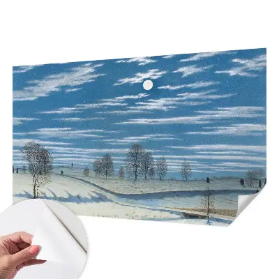 Zelfklevend fotobehang met een winterlandschap