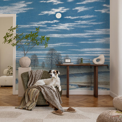 Zelfklevend fotobehang Winterlandschap