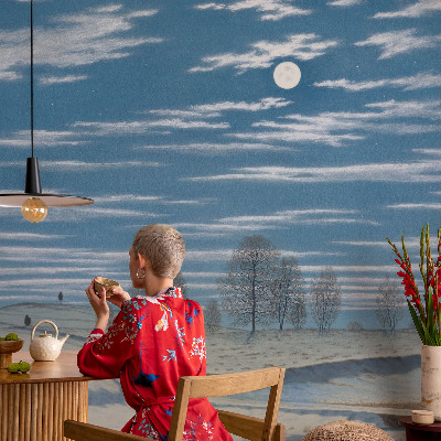 Zelfklevend fotobehang Winterlandschap