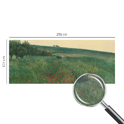 Fotobehang zelfklevend Papavervelden