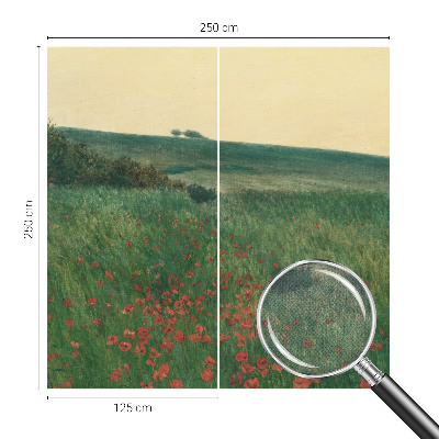 Fotobehang zelfklevend Papavervelden