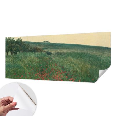 Fotobehang zelfklevend met papavervelden als motief