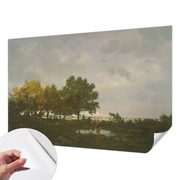 Zelfklevende behangsticker Boslandschap