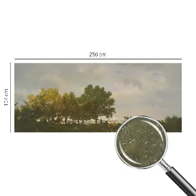 Zelfklevende behangsticker met boslandschap als print