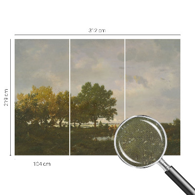 Zelfklevende behangsticker Boslandschap