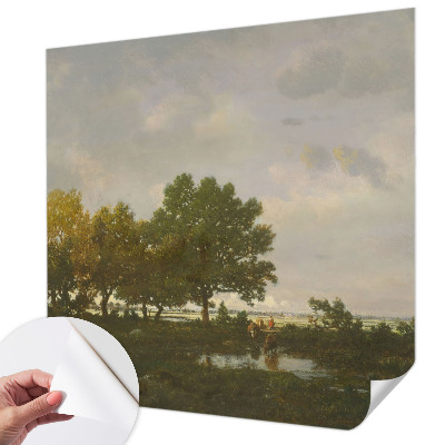 Zelfklevende behangsticker Boslandschap