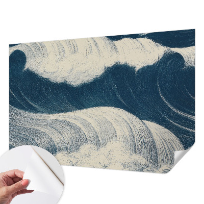 Zelfklevend fotobehang op maat Zeegolven