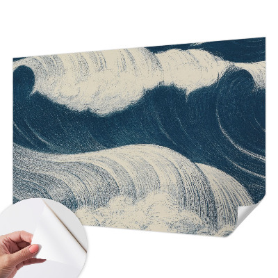 Zelfklevend fotobehang op maat Zeegolven