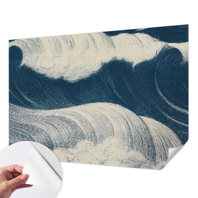 Zelfklevend fotobehang op maat Zeegolven