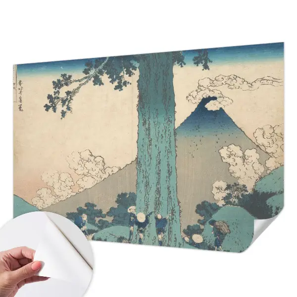 3D fotobehang met een bergpanorama