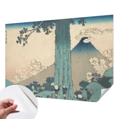 3D fotobehang met een bergpanorama