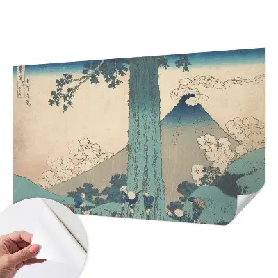 3D fotobehang met een bergpanorama