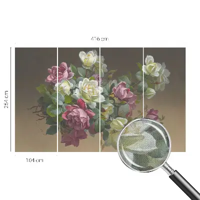Foto behang voor de kinderkamer met een bloemig en elegant motief