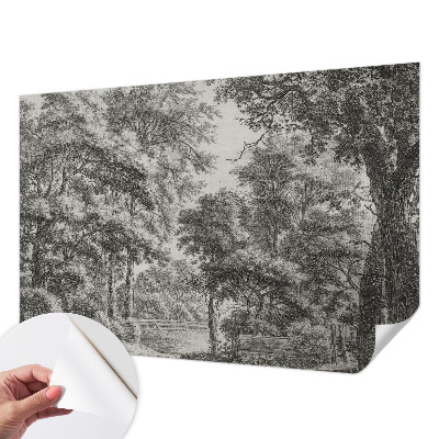 Fotobehang voor de kinderkamer met een boslandschap als motief
