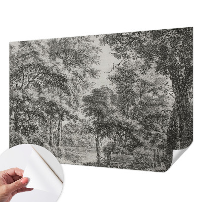 Fotobehang voor de kinderkamer met een boslandschap als motief