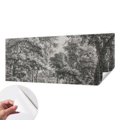 Fotobehang voor de kinderkamer met een boslandschap als motief