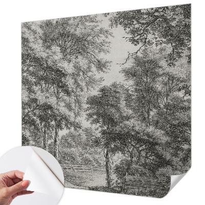 Fotobehang voor de kinderkamer met een boslandschap als motief