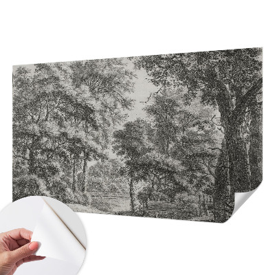 Fotobehang voor de kinderkamer met een boslandschap als motief