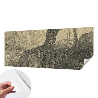Fotobehang voor kinderkamer met illustraties van lezende karakters