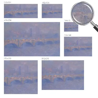 Zelfklevend fotobehang met afbeelding van een blauwe brug