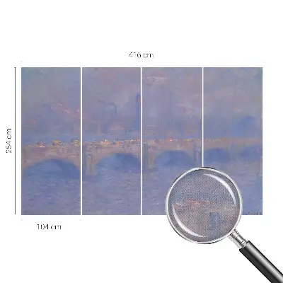 Zelfklevend fotobehang met afbeelding van een blauwe brug