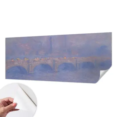Zelfklevend fotobehang met afbeelding van een blauwe brug