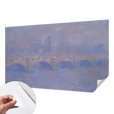 Zelfklevend fotobehang met afbeelding van een blauwe brug