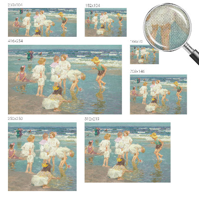 Zelfklevende behangsticker Jeugd aan het strand
