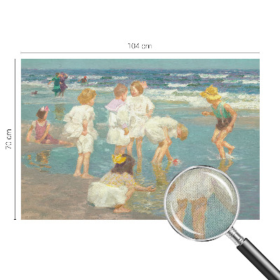 Zelfklevende behangsticker Jeugd aan het strand