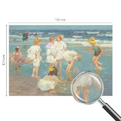 Zelfklevende behangsticker Jeugd aan het strand