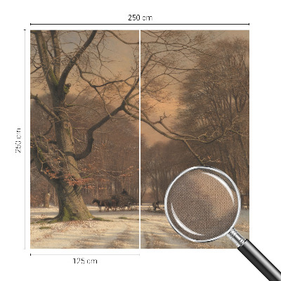 3D fotobehang Winterlandschap