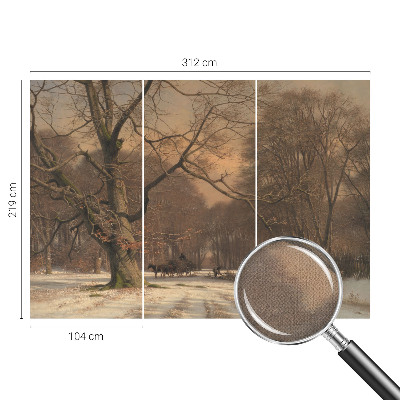 3D fotobehang Winterlandschap