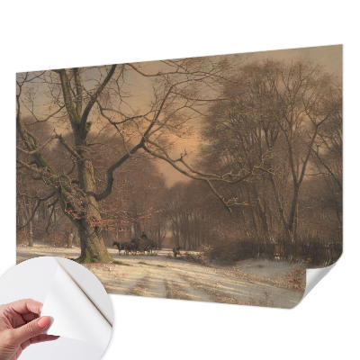 3D fotobehang Winterlandschap