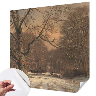 3D fotobehang Winterlandschap