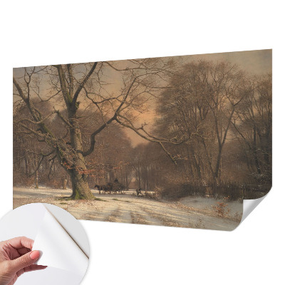 3D fotobehang Winterlandschap