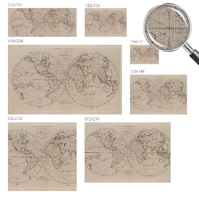 Foto behang voor de kinderkamer Oude kaart