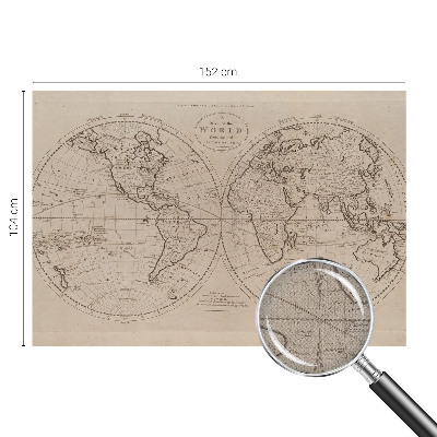 Foto behang voor de kinderkamer Oude kaart