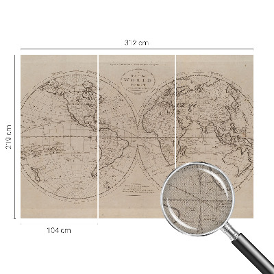 Foto behang voor de kinderkamer Oude kaart